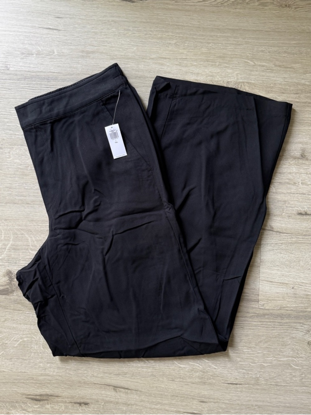 LT Old Navy High Waisted Playa Wide Leg Pants Black Large Tall - Picture 3 of 11